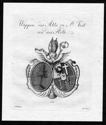 Sankt Veit St. Veit Wappen Adel coat of arms heraldry Heraldik Kupferstic 127053