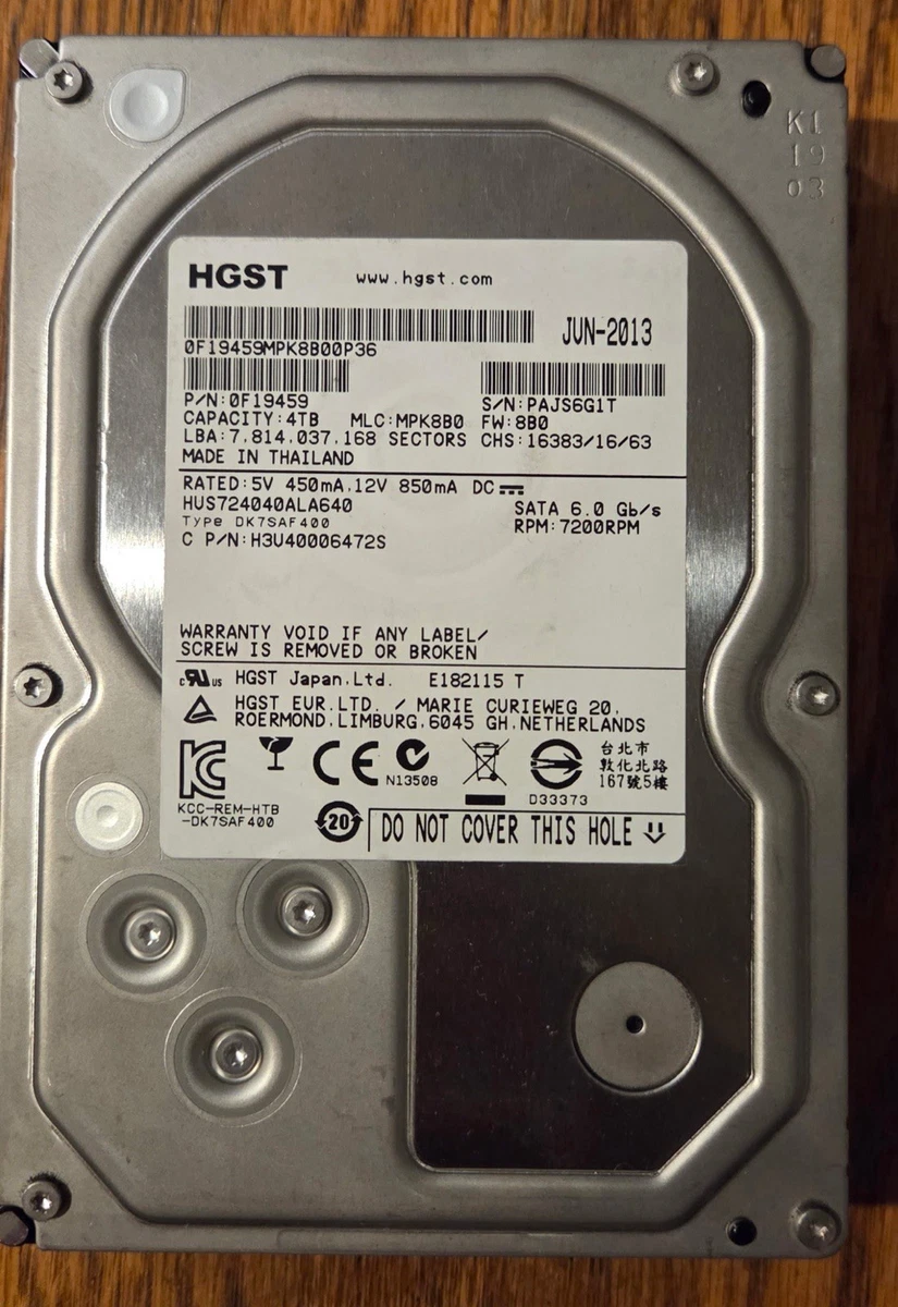 HGST 4TB Computer Internal Hard Disk Drives for sale | eBay