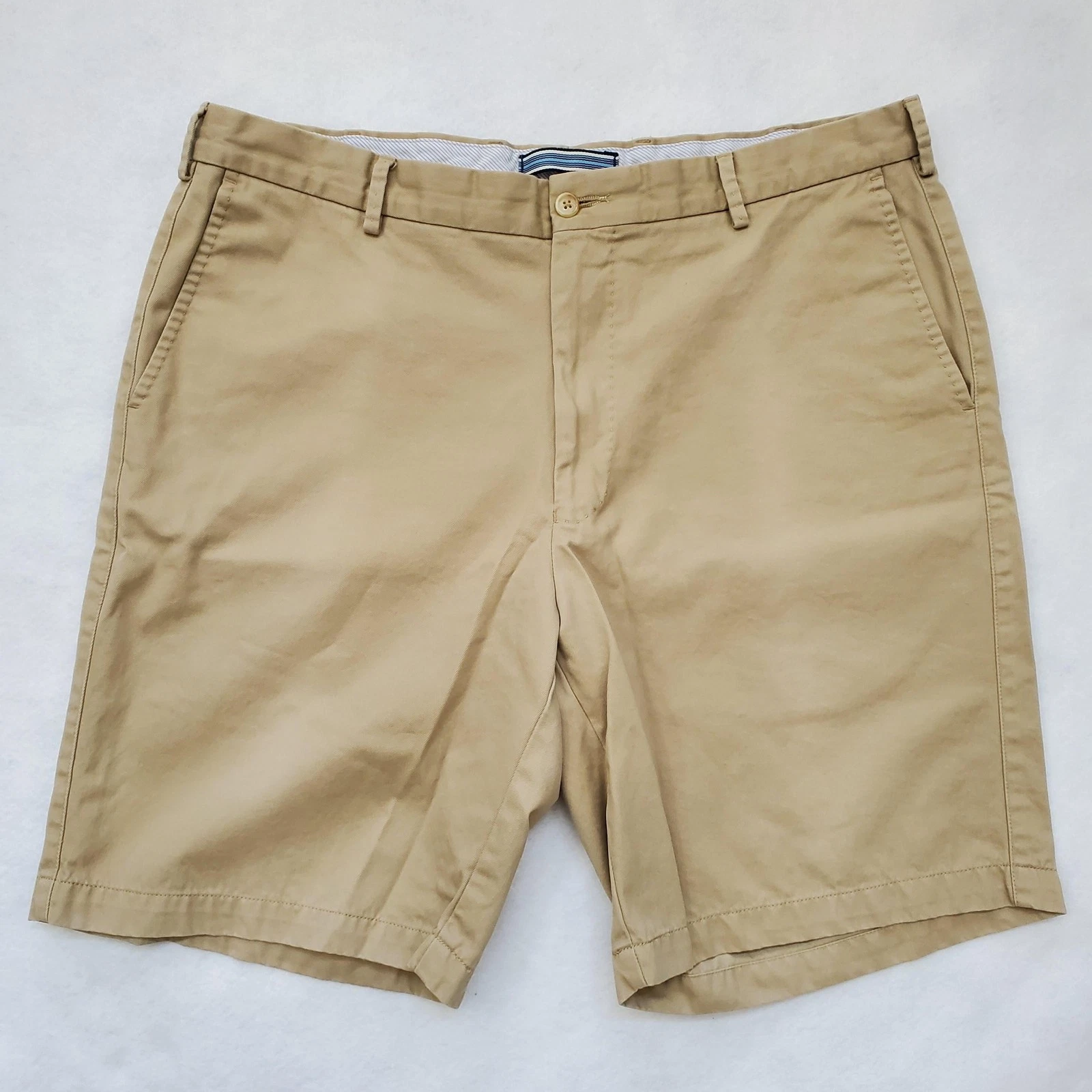 Peter Millar Shorts Mens 36 Khaki Chino Flat Front Twill Golf Casual Summer