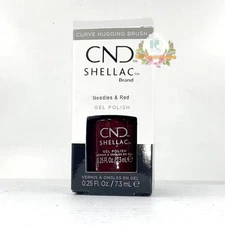 CND Shellac UV Gel Polish 0.25 oz NIB Needles and Red