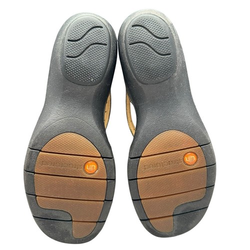 Sandalia Zapato de Vestir Clarks Sin Estructura Semi-Abierta Punta Guijarro Cuero W's 9.5M - Imagen 8 de 13
