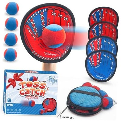 Toss and Catch Ball Game, Kids Toddler Baseball Glove & Catch Ball Red and Blue