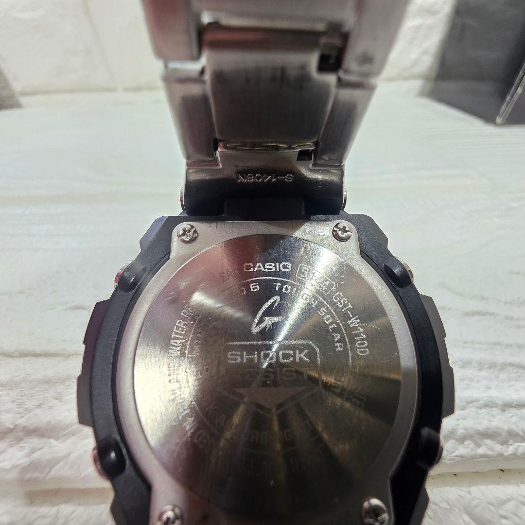 超美品 CASIO G-SHOCK GST-W110D-1AJF CASIO G-SHOCK G-STEEL GST-W110D-1A9JF black gold Men's Watch Metal