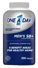 One A Day Men's 50+ Multivitamin 300 Tablets Exp 01/2027