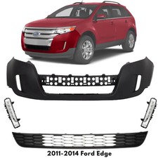 Front Bumper Cover Fascia & Lower Grille Kit For 2011-2014 Ford Edge