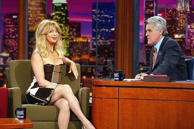Goldie Hawn Tonight Show with Jay Leno NBC Studios in Burbank Ca T- Old Photo 1