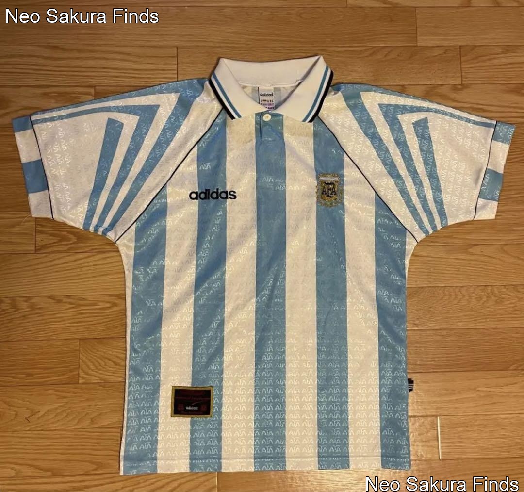 Vintage Argentina 1997 Home Adidas Soccer Jersey Official, Size M