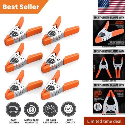 Comfort Grip 6-Piece Spring Clamp Set   Lightweight, Rust-Resistant Alloy Steel