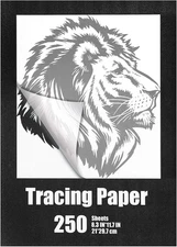 250 Sheets Tracing Paper for Drawing Light up Tracing Paper Pad Translucent Sket