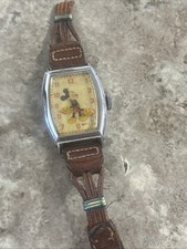 Vintage Mickey Mouse Watch Original 1940s Original Band Parts Only