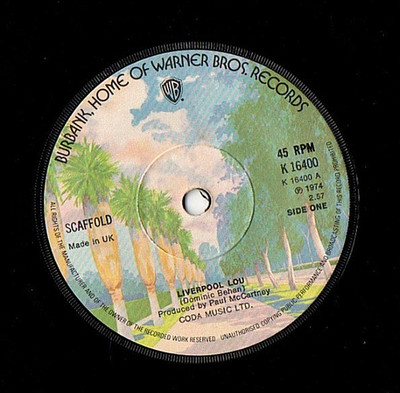   Scaffold   Liverpool Lou    1974 Vinyl 7'' Single ....  EXCELLENT