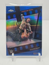 ALEISTER BLACK 2026 TOPPS CHROME WWE FOCUS REEL BLUE REFRACTOR! #022/150!