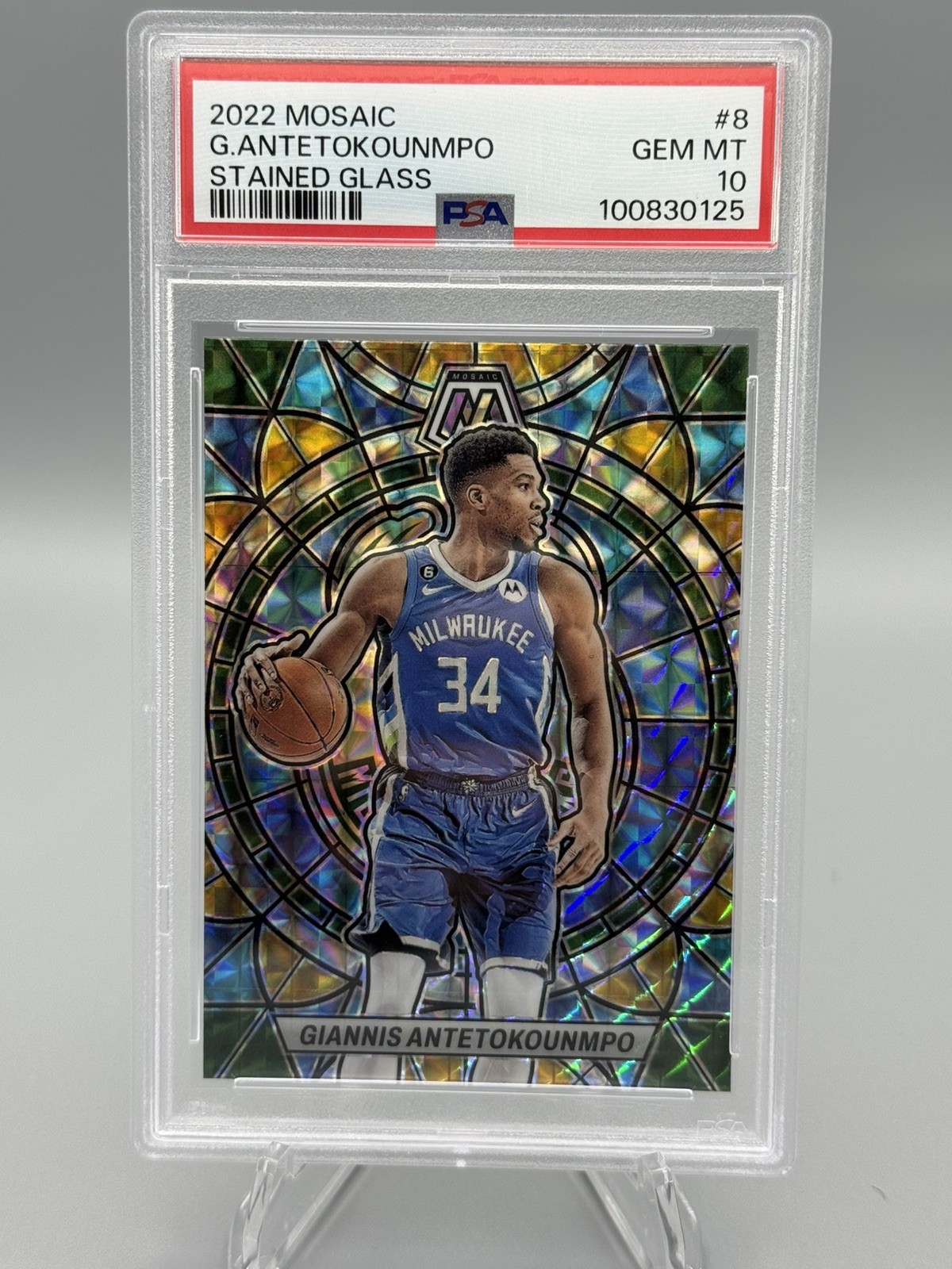 その他 panini GIANNIS ANTETOKOUNMPO RC PSA 8 Giannis Antetokounmpo 2022 Mosaic #8 Stained Glass /(SSP) Price