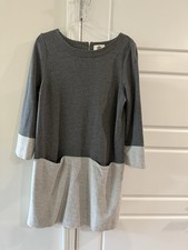 Lili'S Closet Gray 2 Tone Medium Sweater Dress Casual Travel Colorblock