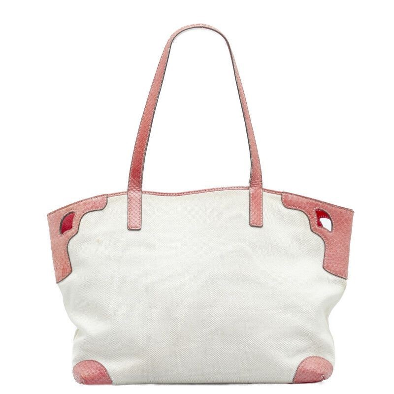 CARTIER Marcello Python Embossed Leather Canvas S… - image 2