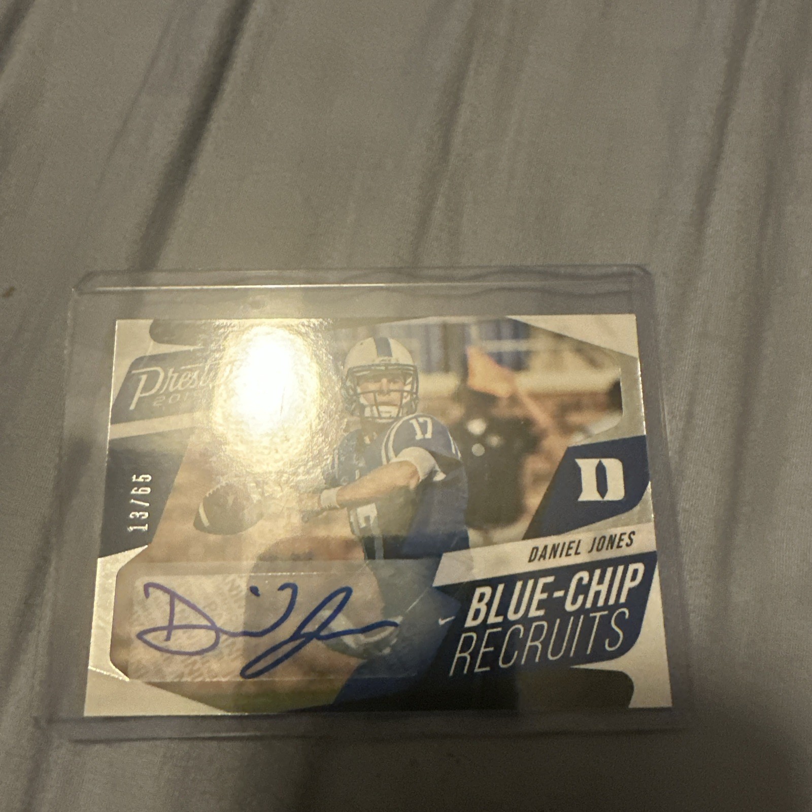 Daniel Jones Panini Prestige Blue-Chip Recruits #BCDJ Blue Xtra Points