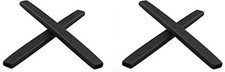 Silicone Anti-slip Eyeglass End Tips Ear Sock Pieces Tube Black - 2 Pairs
