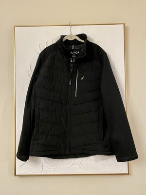 Nautica Performance Active Stretch Jacket Mens Large Wind Water Resistant Black