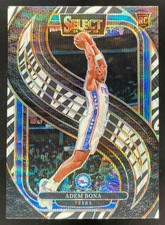 2024-25 Panini Select Premier Zebra Prizm #196 Adem Bona RC