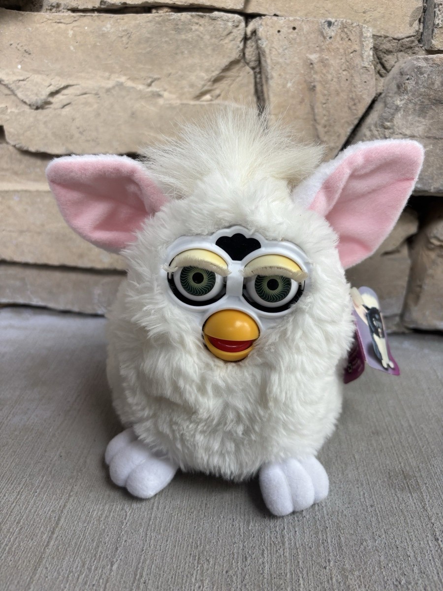 Furby Vintage 1998 Original Tag First Edition White Green Eyes | eBay