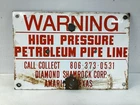 Vintage Porcelain Oil Field Sign - Diamond Shamrock Corp, Amarillo, Texas