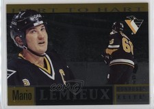 1996-97 Donruss Elite Hart to Hart /1996 Mario Lemieux #4 HOF e0k
