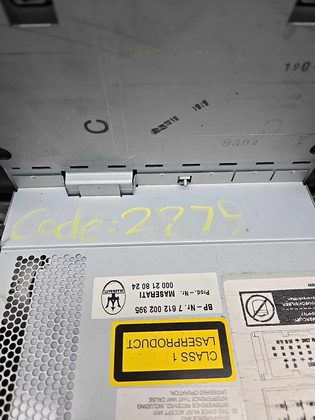 ⚠️ M139 03-08 Maserati Quattroporte Head Unit Radio GPS Navigation CODE: 2879