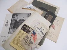 BIG military LOT: WWI WWII EPHEMERA war ribbon Civil ? PHOTOS Army Navy HONOLULU