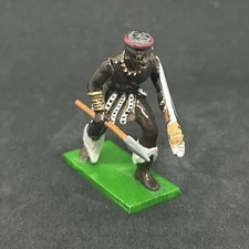 Trophy Miniatures of Wales Zulu War Zulu Warrior Charging with Shield & Spear