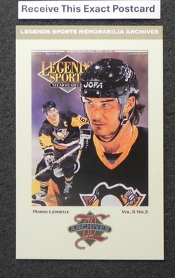 MARIO LEMIEUX 1993 Legends Artwork Postcard Card 12 Cover 31 _Exact Postcard (R)