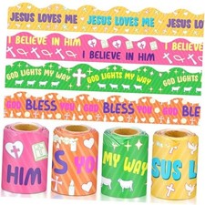 4 Rolls 131 ft Jesus Bulletin Board Borders Religious Church Bulletin Bible