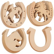 24 Pcs Cowboy Home Decor Horseshoes for Crafts Discs Slices Decorations