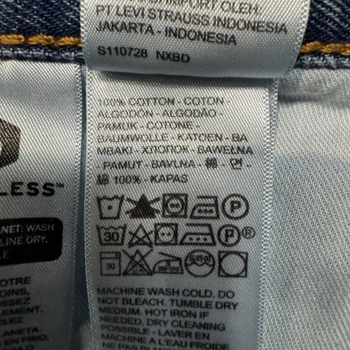 Levis Mens 505 Straight Leg Jeans Medium Wash Blue Size 52x28 - Picture 6 of 9
