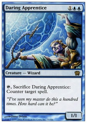 8th Edition Daring Apprentice - Foil x1 Moderate Play, English Magic Mtg M:tG