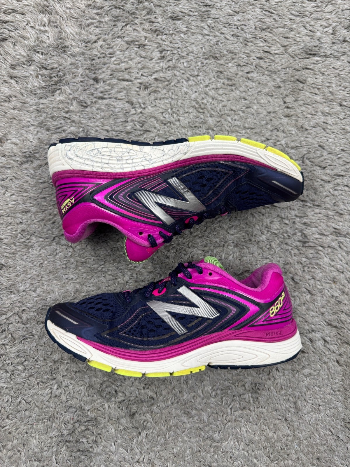 New Balance 860v8 Sneakers Women 7 Fuchsia Pink Ombre Athletic Running Shoes