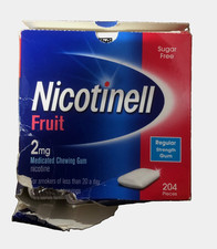 Damage box Nicotinell Fruit Gum Quit Smoking  2 mg. 204 Pieces