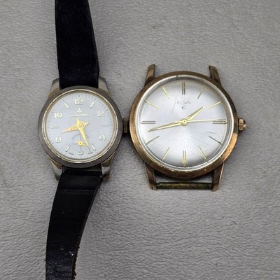 Watch Lot of 2  As Is Elgin Gold Roll Plate Manson