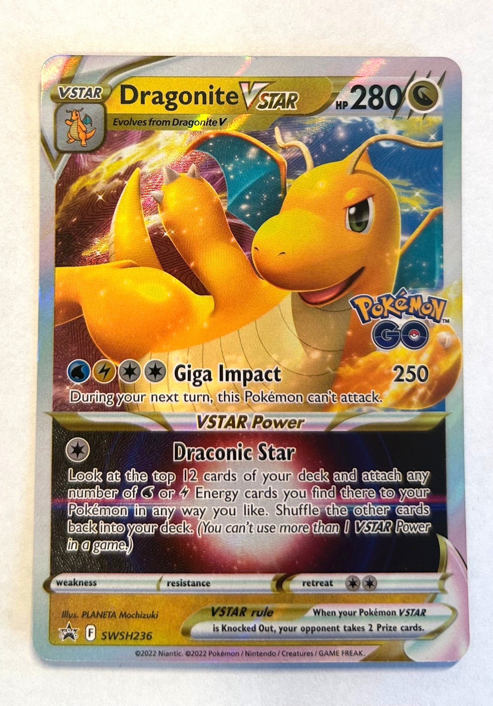Pokemon GO - DRAGONITE VSTAR - BLACK STAR PROMO - SWSH236 - NM