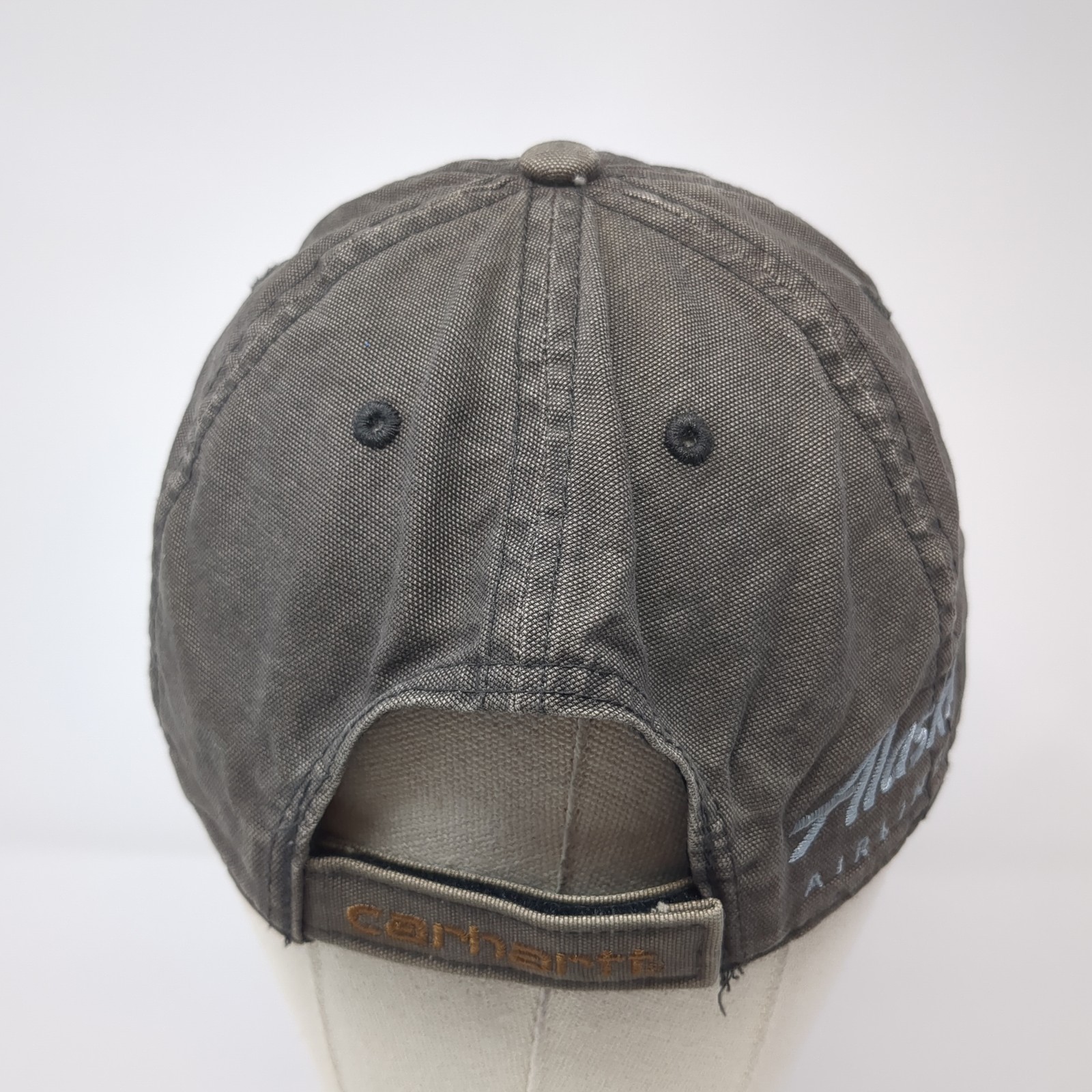 Carhartt Strapback Hat Solid Gray One Size Leathe… - image 6
