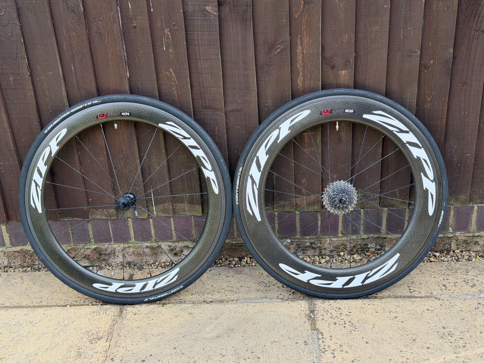 Zipp 404 + 808 Firecrest Carbon Clincher 700c Wheels/Wheelset for Rim Brakes