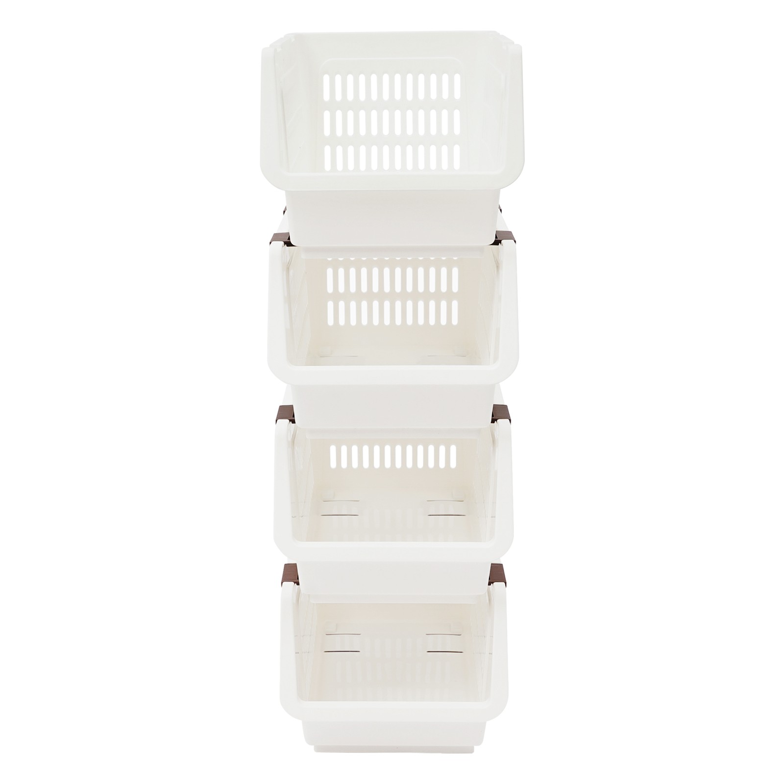 4PCS Stacking Storage Baskets, Stackable Organizer Baskets, Storage Bins