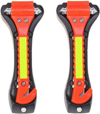 Car Safety Hammer 2 Pack Window Glass Breaker And Seat Belt Cutter 2-in-1 Emer
