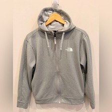 The North Face Women's Small Gray Full Zip Hoodie Fleece Lined Jacket