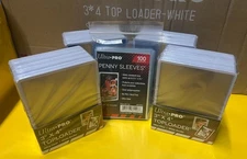 White Border Top Loaders Ultra Pro Toploaders 35pt 4 Packs of 25=100 & Sleeves