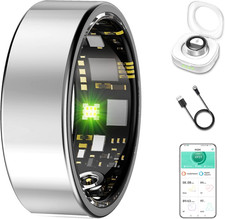 Smart Ring for Women Men, Sleep Health Tracker Ring, Silver 13