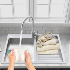 Drop-In Stainless Steel Double Bowl Kitchen, Bar and Laundry Utility Sink