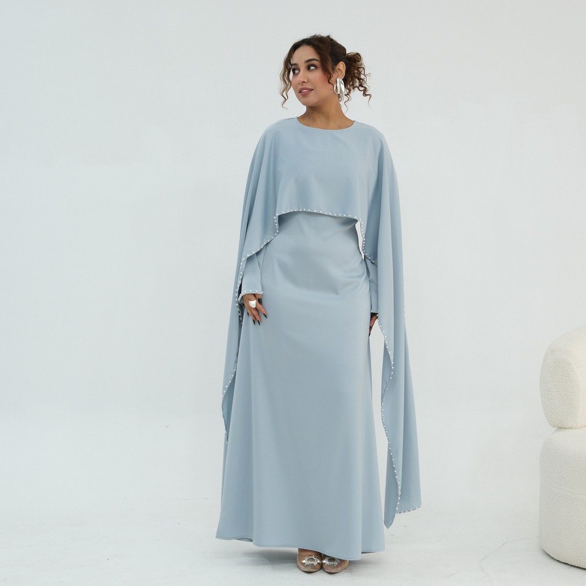 ladies abaya dress JBXKXYW Dresses For Women Women'S Muslim Abaya Long Sleeve Arab Dubai Abaya Modern Middle Prayer Belt Eid Long Dress Womens Dresses (Dark Blue,XL)