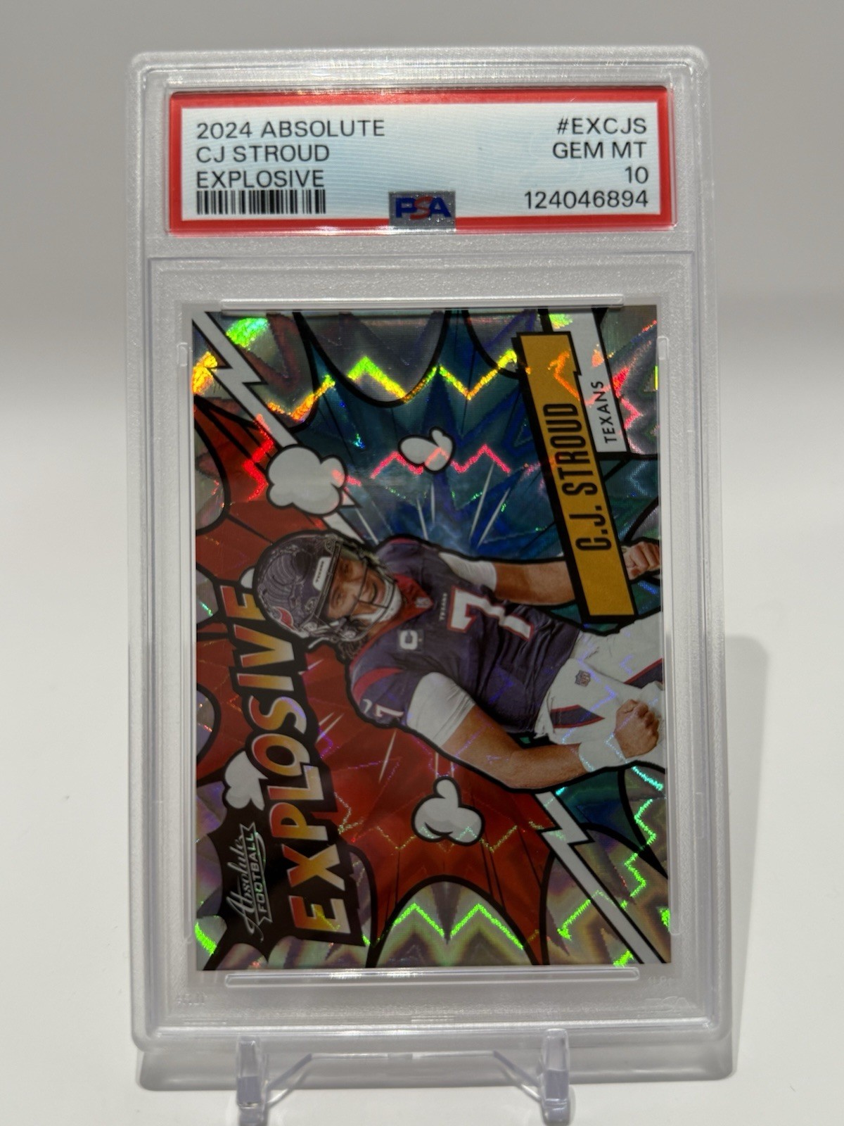 CJ Stroud Explosive SSP PSA 10 GEM MINT 2024 Absolute Low Pop