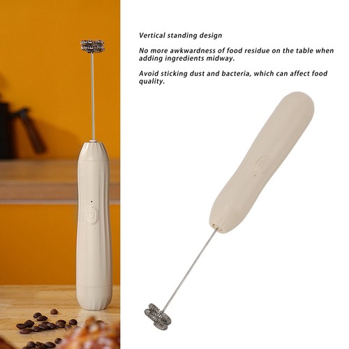Mini Handheld Milk Frother USB Rechargeable Electric Whisk Drink Mixer 3 Spee - Picture 4 of 23