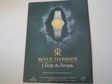 advertising Pubblicità 1987 OROLOGIO REVUE THOMMEN ULTRAPIATTO